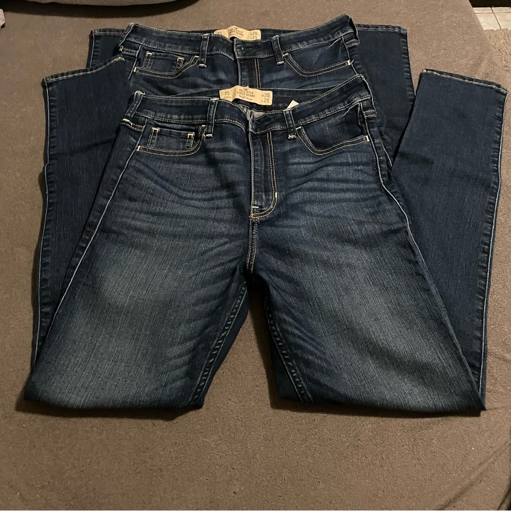Hollister Super Skinny High Rise - Size 28 Dark Indigo Denim Jeans